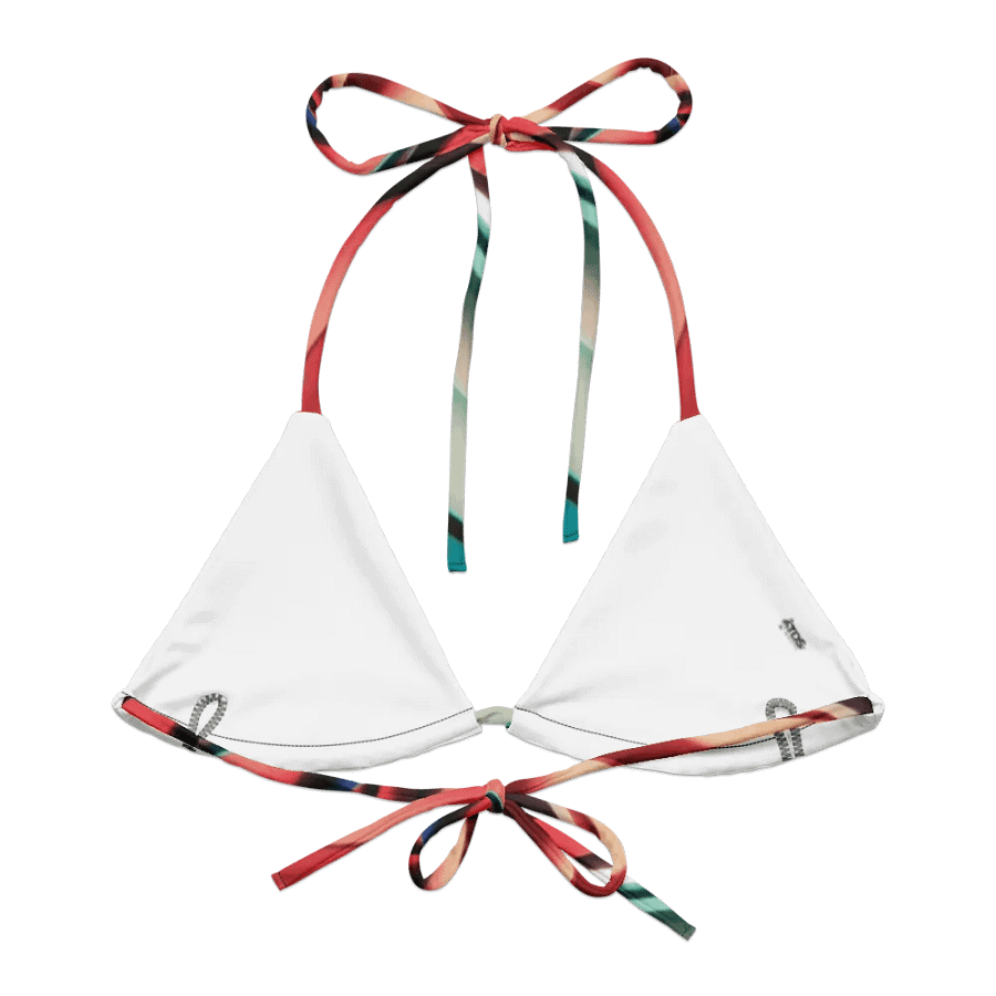 TDS Music Recycled Padded String Bikini Top in Abstract Colors (2XS-6XL) product image (4)