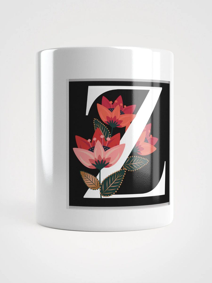Floral Z Artistic White Glossy Mug product image (15)