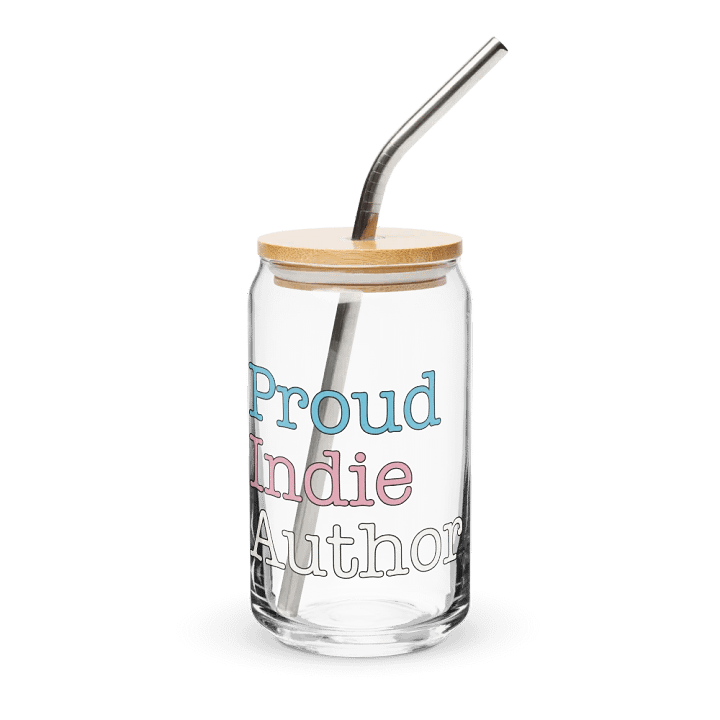 Trans "Proud Indie Author” Can-Shaped Glass product image (2)