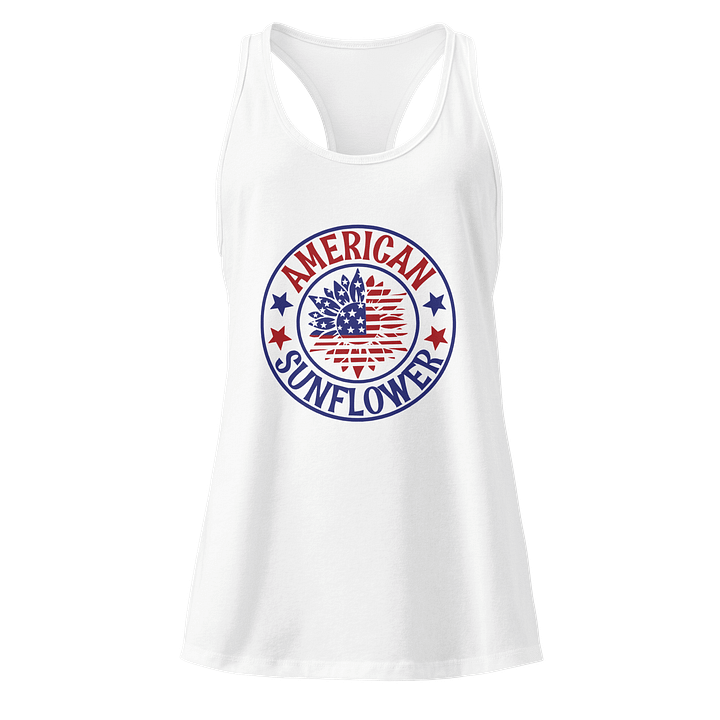 Patriotic Sunflower Racerback Tank product image (17)