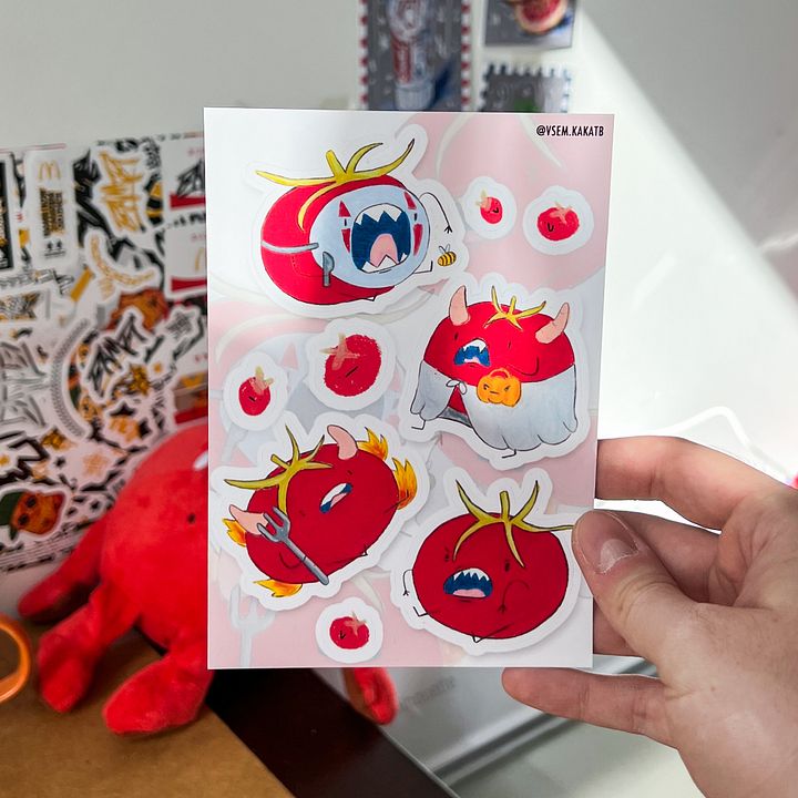 TomatoEvils stickers set product image (2)