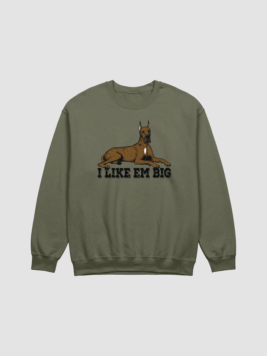 I Like Em Big Sweatshirt of a Great Dane(Brindle - Cropped Ears) | Funny Shirt for Great Dane Paw-rents product image (15)