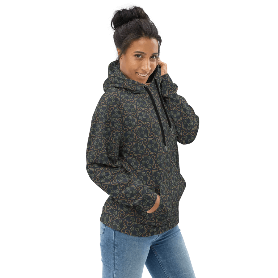 Groovy Grove Geometric Allover Print Hoodie for Men and Women product image (5)
