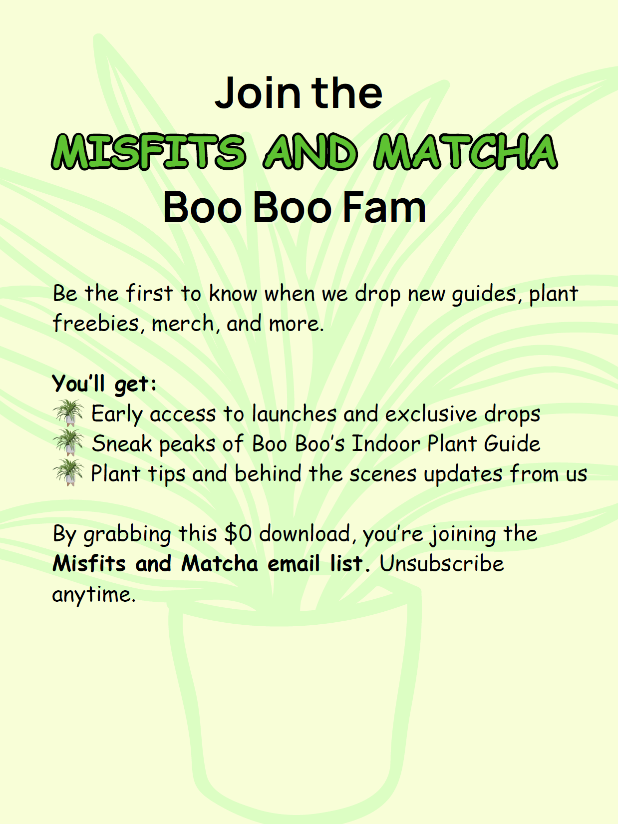 Join the Misfits and Matcha List (Early Access + Sneak Peeks) product image (1)