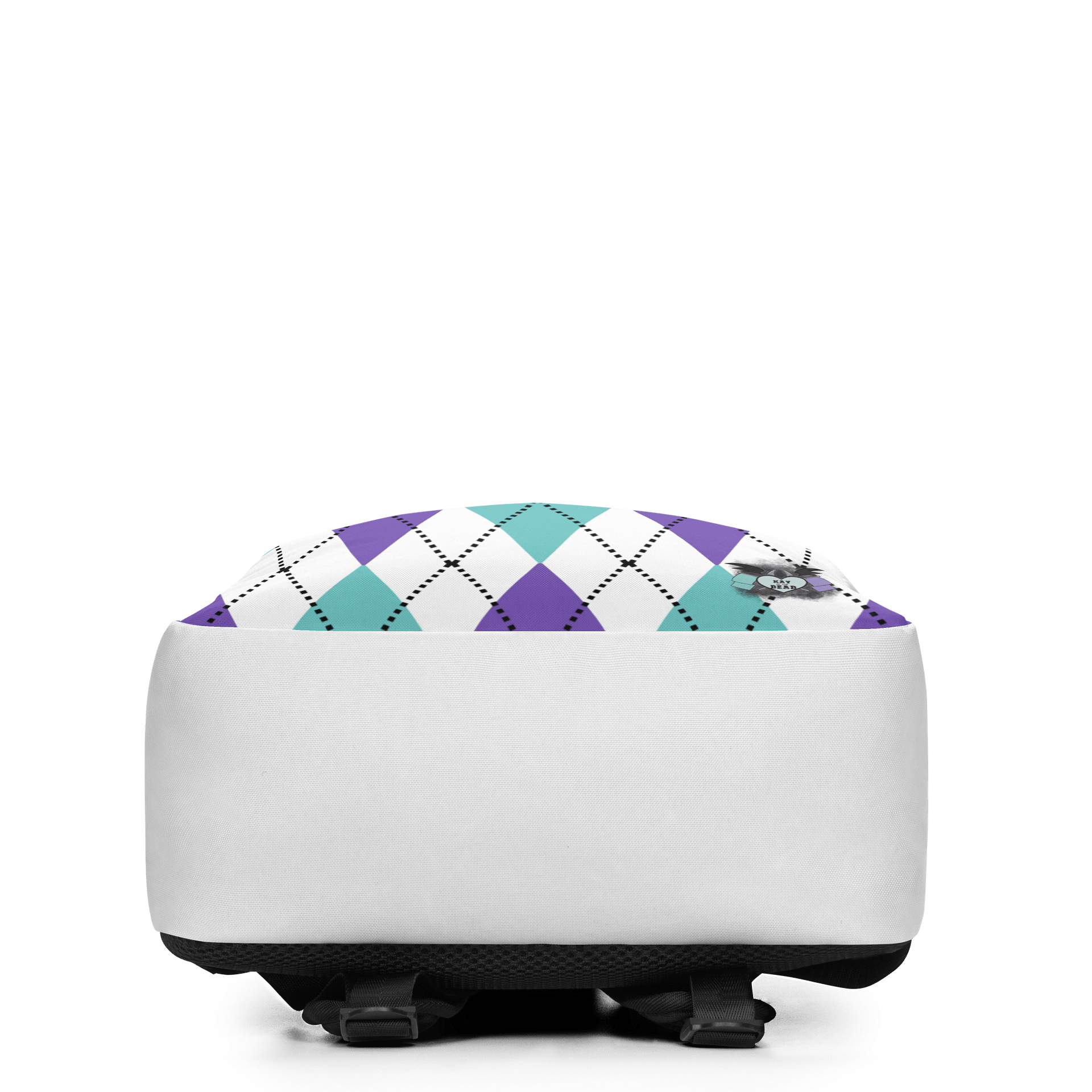 White Argyle Backpack product image (4)