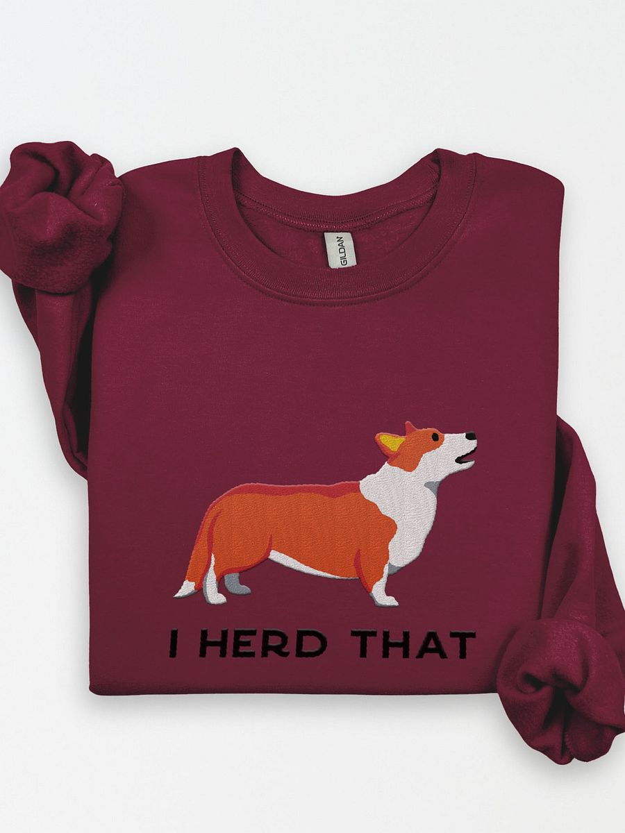 I Herd That Sweatshirt (Embroidered) of a Cardigan Welsh Corgi product image (1)