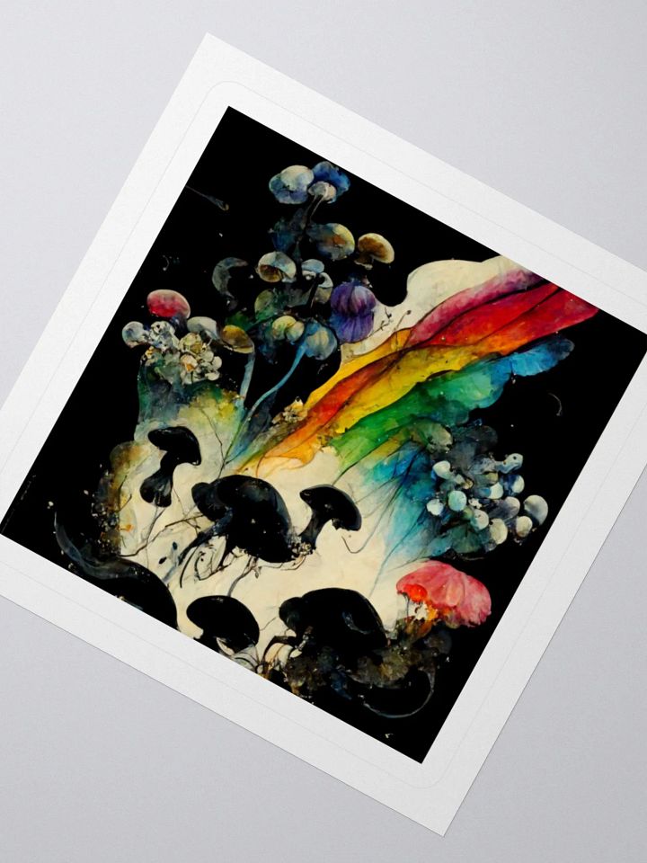 Rainbow Mushrooms Kiss Cut Stickers product image (6)