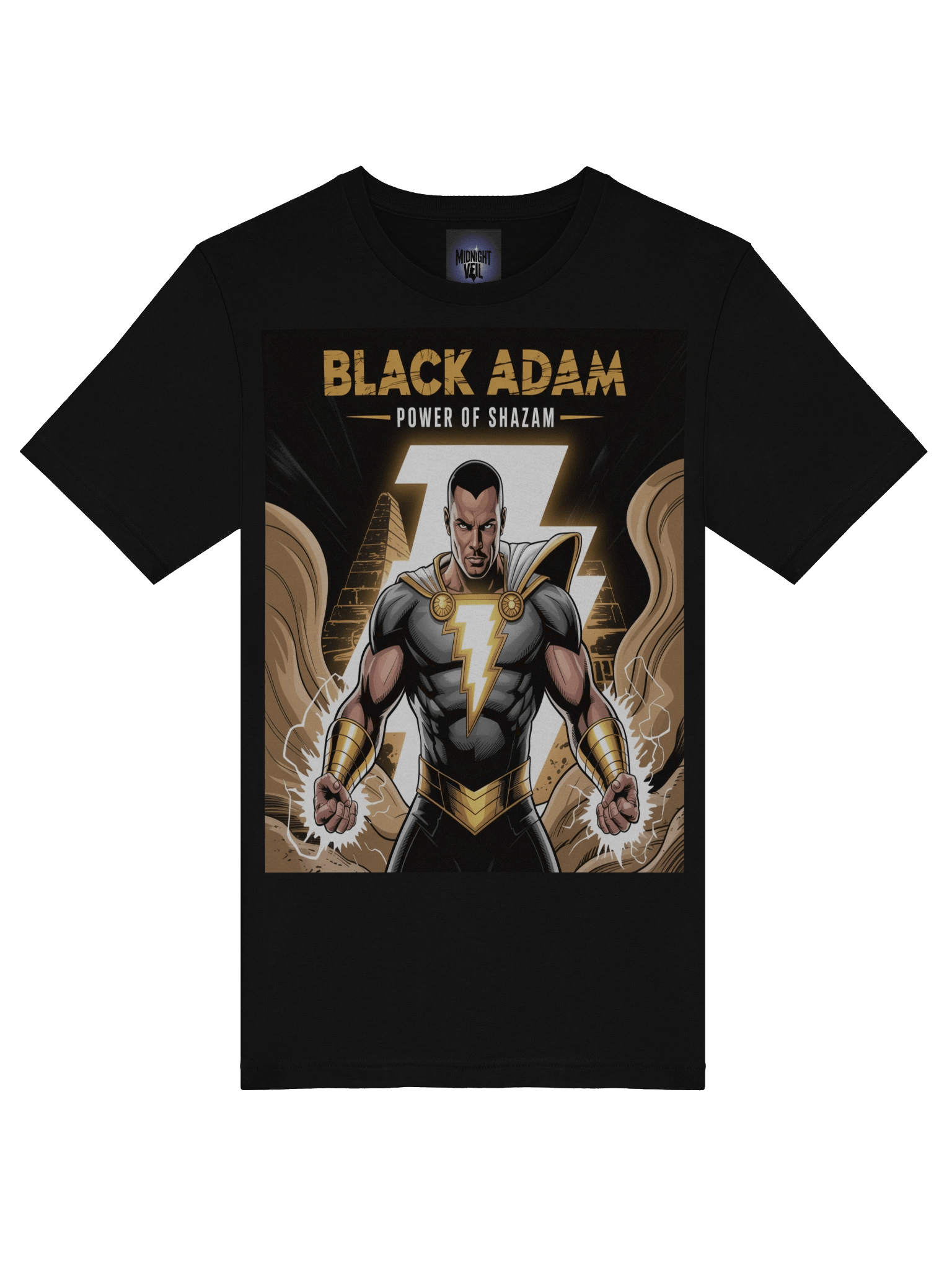 Black Adam Shazam Surge Supersoft T-Shirt – Kahndaq Shadow Thunder product image (7)