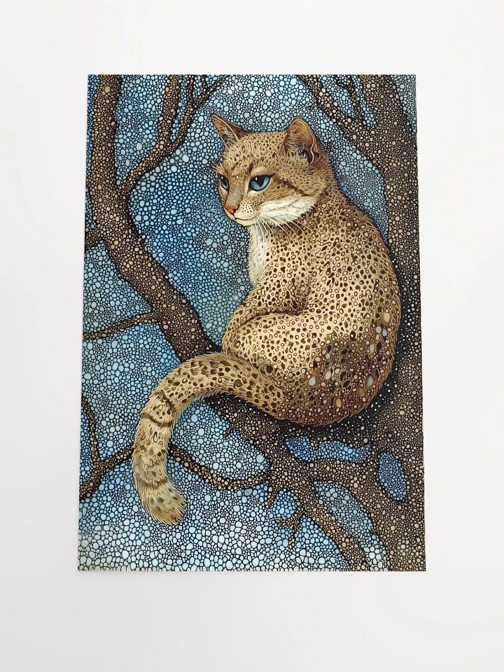 Celestial Cat: Fantasy Poster of a Mystical Forest Creature product image (1)