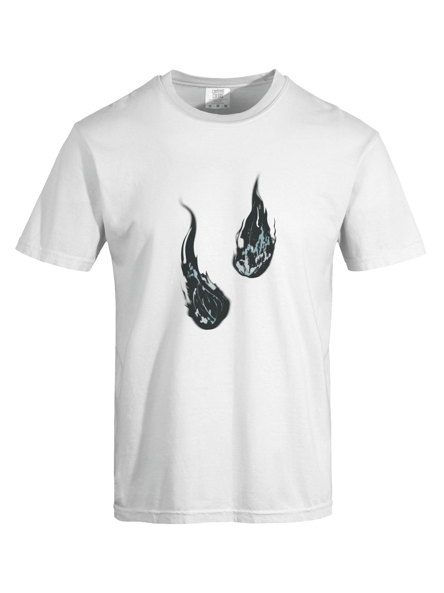 JJK White T-Shirt Black Flame product image (8)