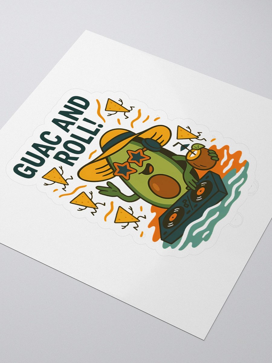 Guac & Roll Avocado DJ Kiss Cut Stickers product image (3)