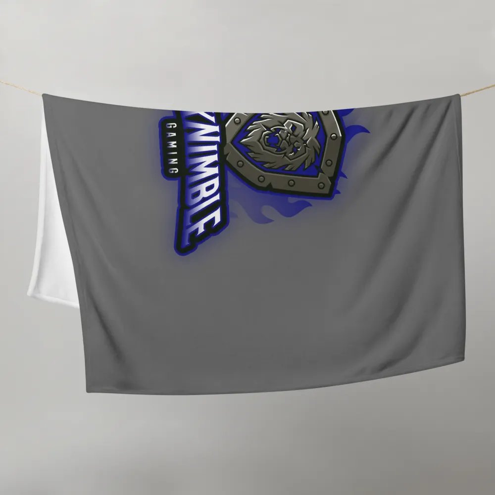 Blue Lion Shield Throw Blanket product image (10)
