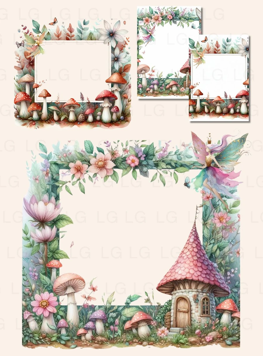 Beautiful Fairy Garden Graphics - Commercial POD Use product image (2)