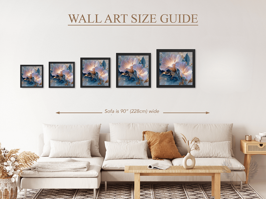 Glowing Grace: Blush & Gold Floral Wall Art product image (5)