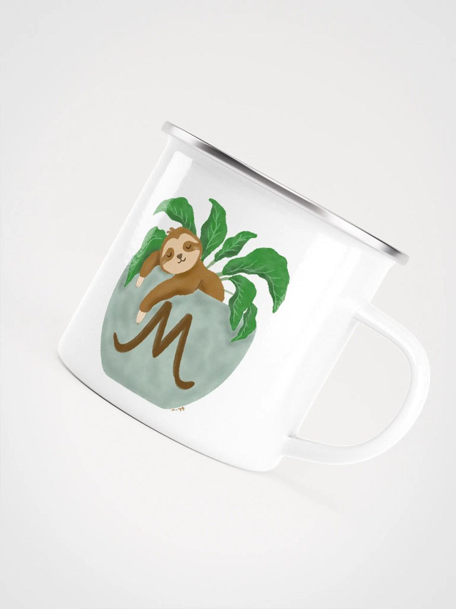 Sloth in Letter M Planter Enamel Mug product image (5)