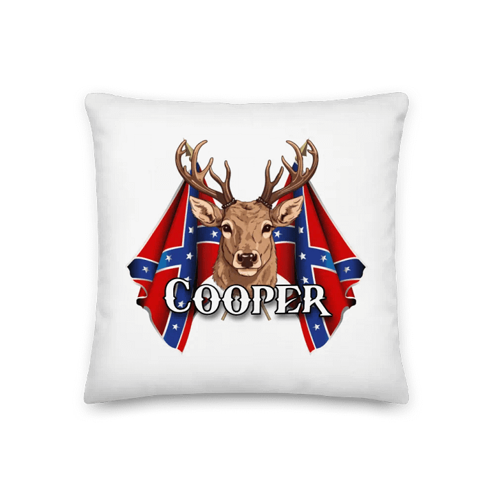 "Cooper" Last Name Rebel Redneck Deer - Pillow product image (1)