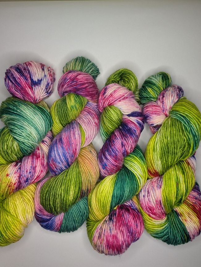 Hand dyed yarn.