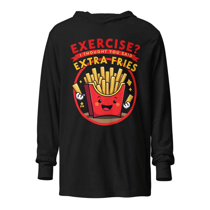 Extra Fries Hooded Long Sleeve Tee product image (1)