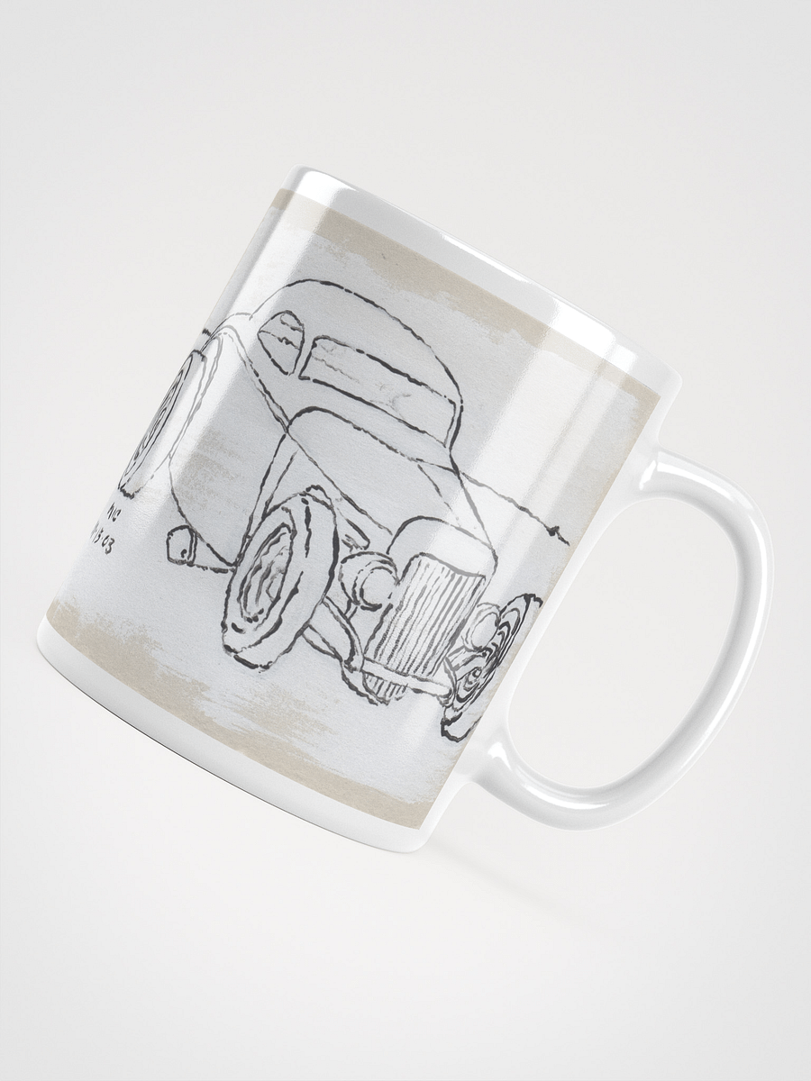 White Cars 3 & 4 on White Glossy Mug product image (4)