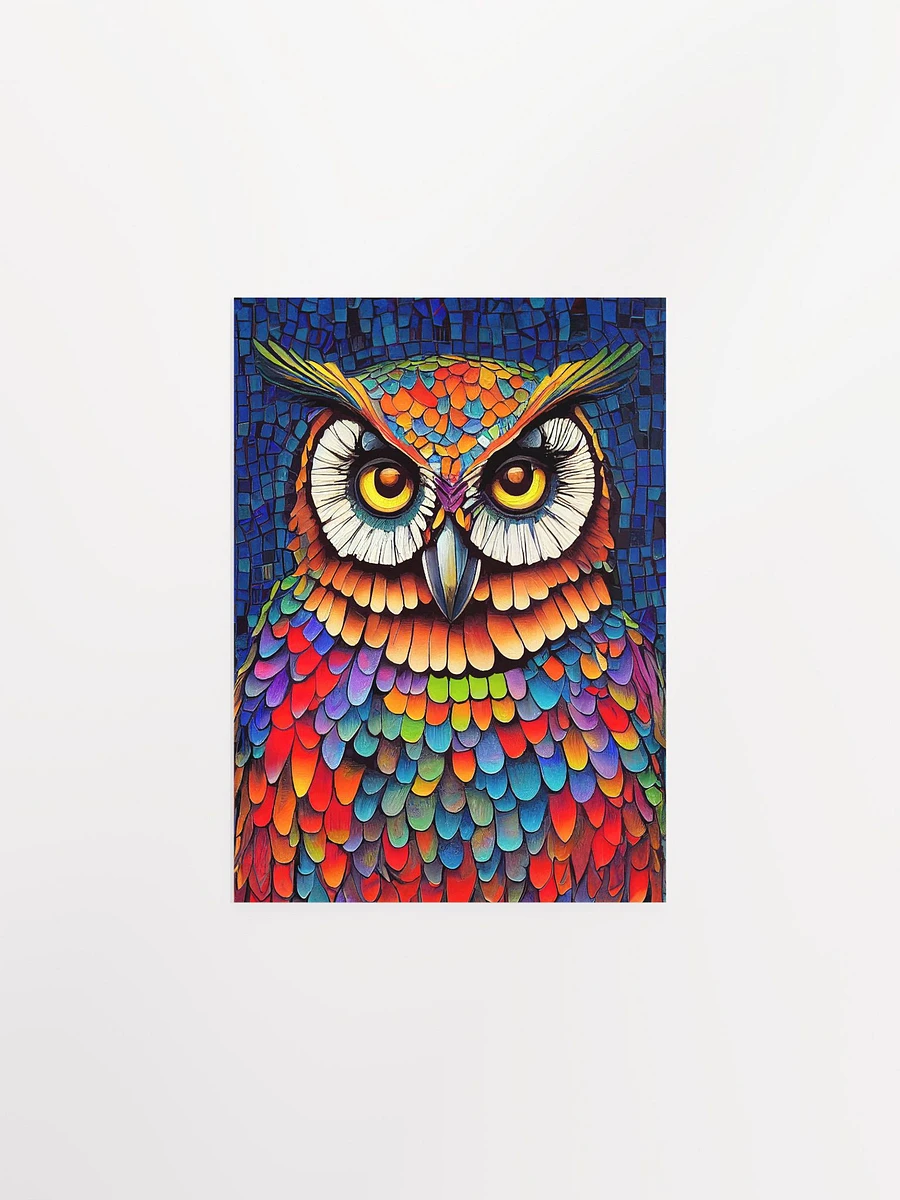 Colorful Owl Portrait – Mosaic Matte Poster product image (2)