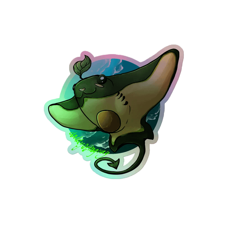 Whimsical Manta Ray Holographic Sticker Sheet product image (2)