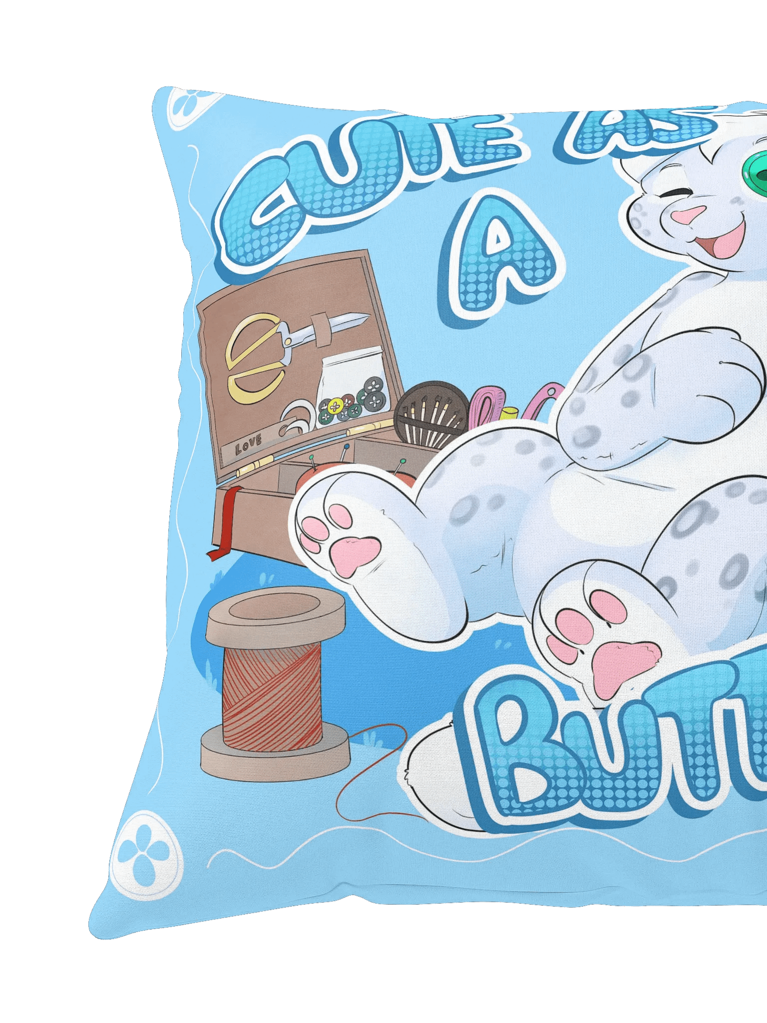 Cute As A Button Throw Pillow product image (3)