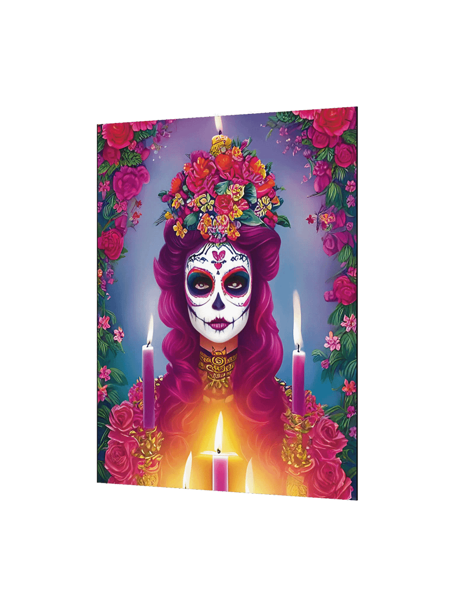 Sugar Skull Art - Beautiful Woman at Altar Poster product image (7)