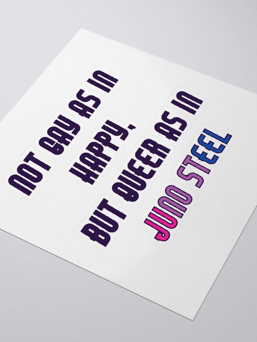Queer as in Juno Steel Sticker product image (3)
