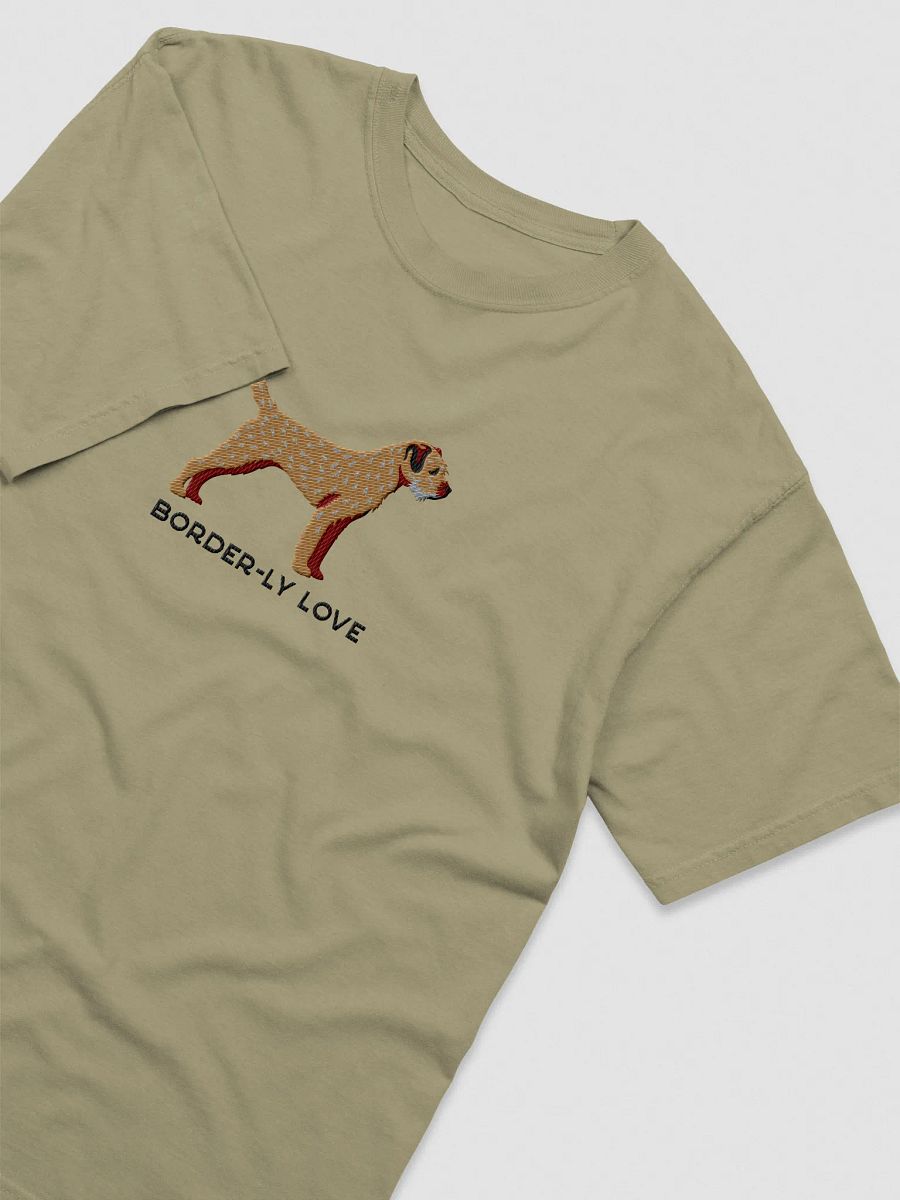 Border-ly Love T-Shirt(Embroidered) of a Border Terrier product image (3)
