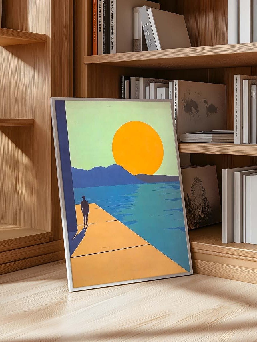 Digital Download Illustration of a Man on a Jetty product image (5)
