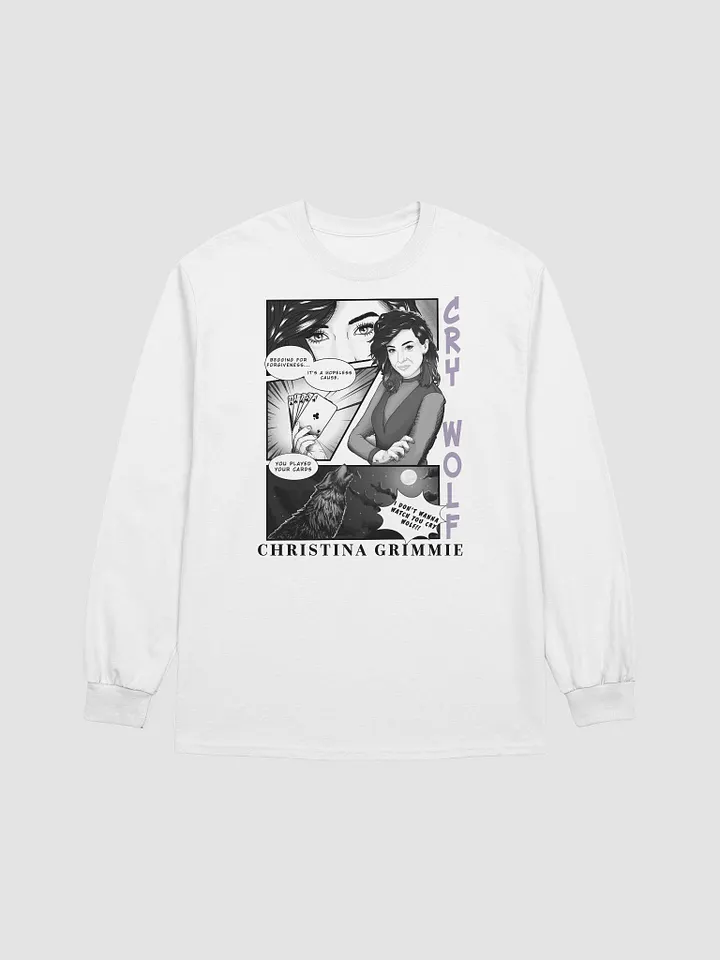 Cry Wolf Comic - Long Sleeve White Tee product image (2)