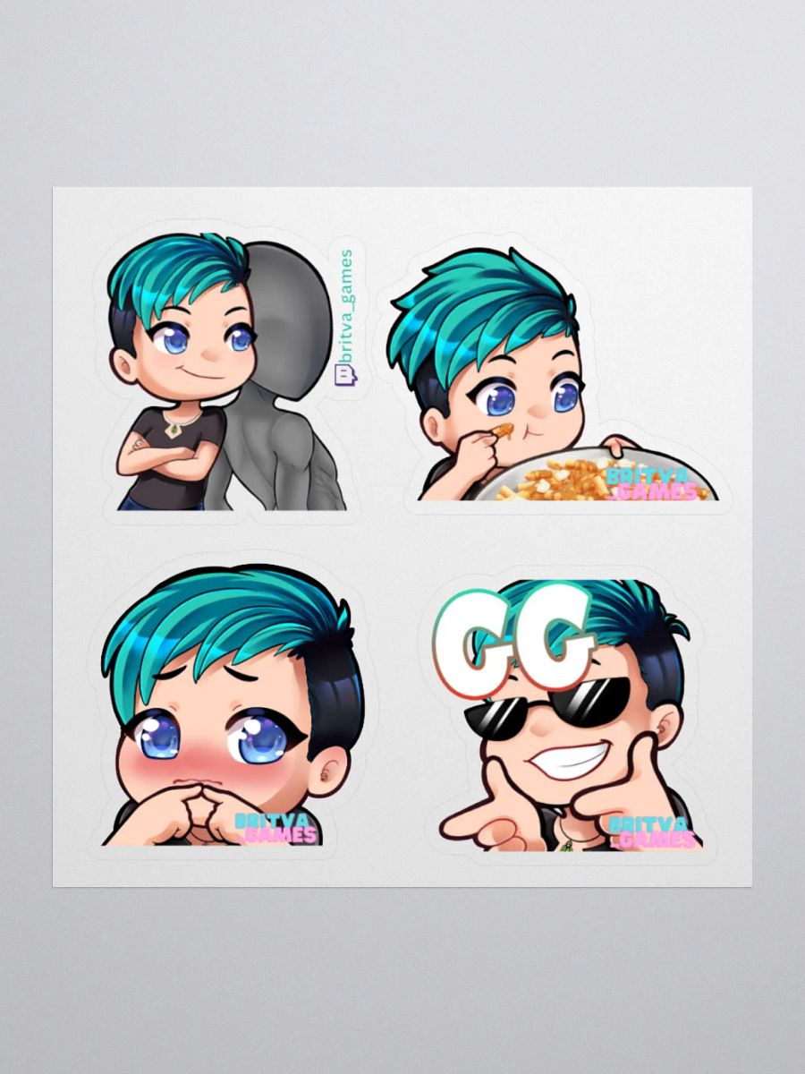 Emote Sticker Sheet 5 (4 Stickers) product image (4)