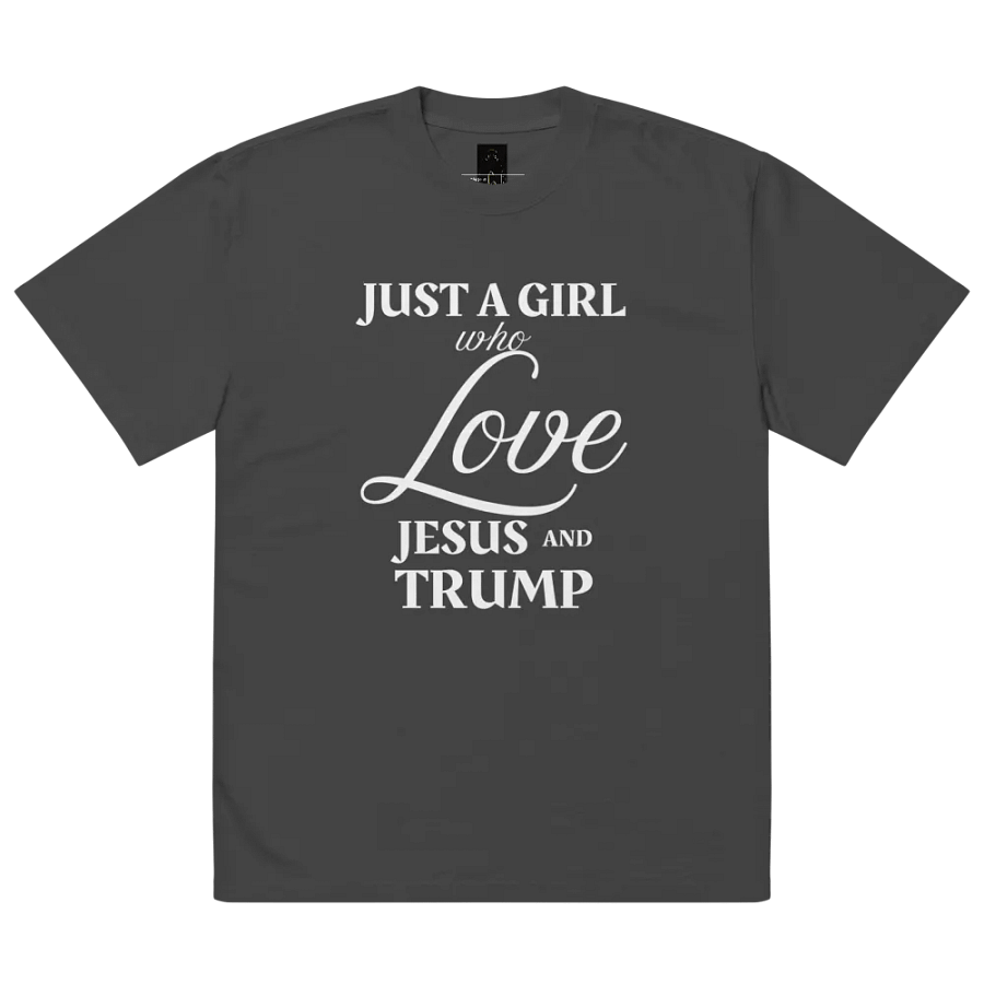 Just a Girl Who Loves Jesus and Trump Oversized Faded T-Shirt product image (4)