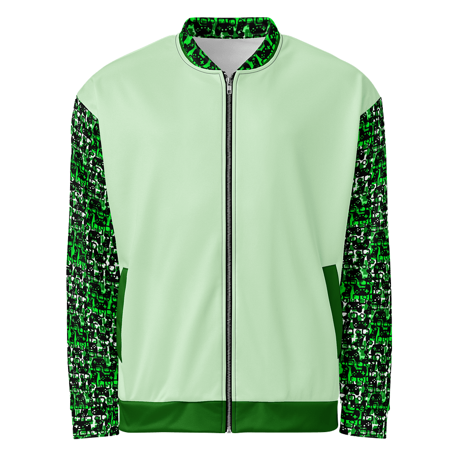 Experience Stories Unisex Bomber Jacket (Green, Emerald Mint, and Black) product image (2)