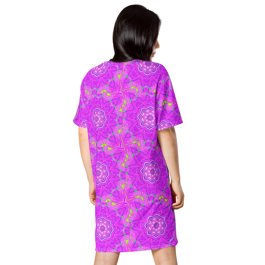 That Abstract Pink Neon Star Too T Shirt Dress product image (1)