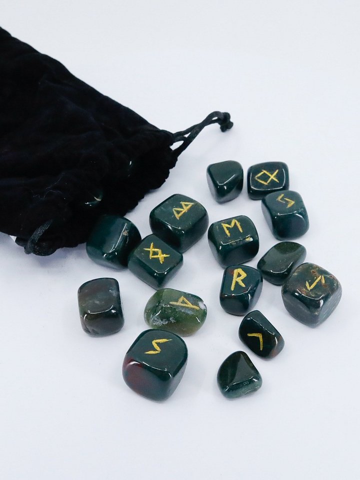 Bloodstone Crystal Rune Stone Set product image (1)