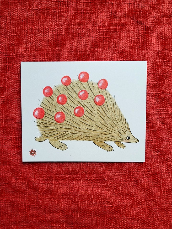 Hedgehog Riso Card product image (2)