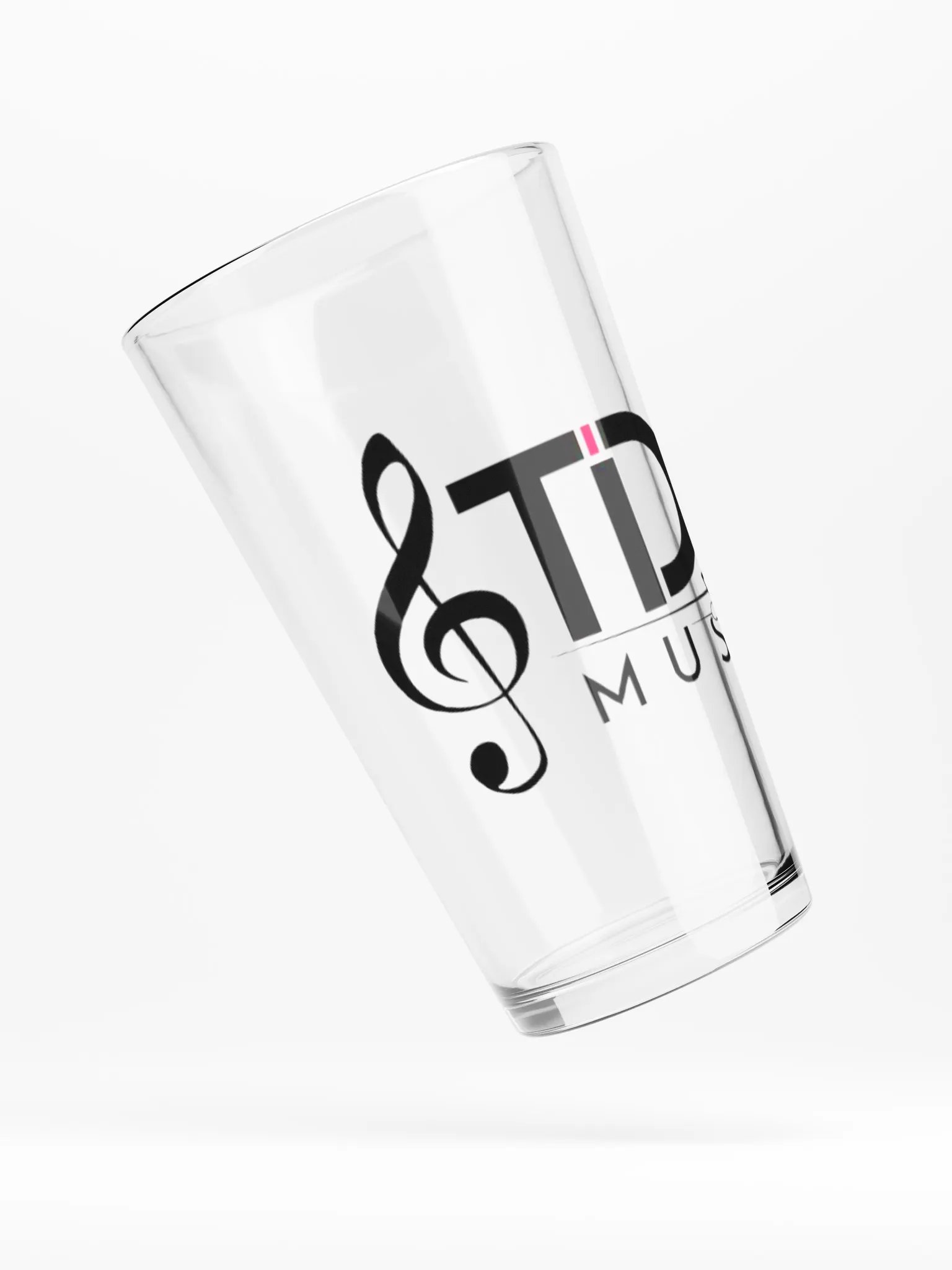 TDS Music Shaker Pint Glass - 16oz Clear Glass with Music Design product image (4)