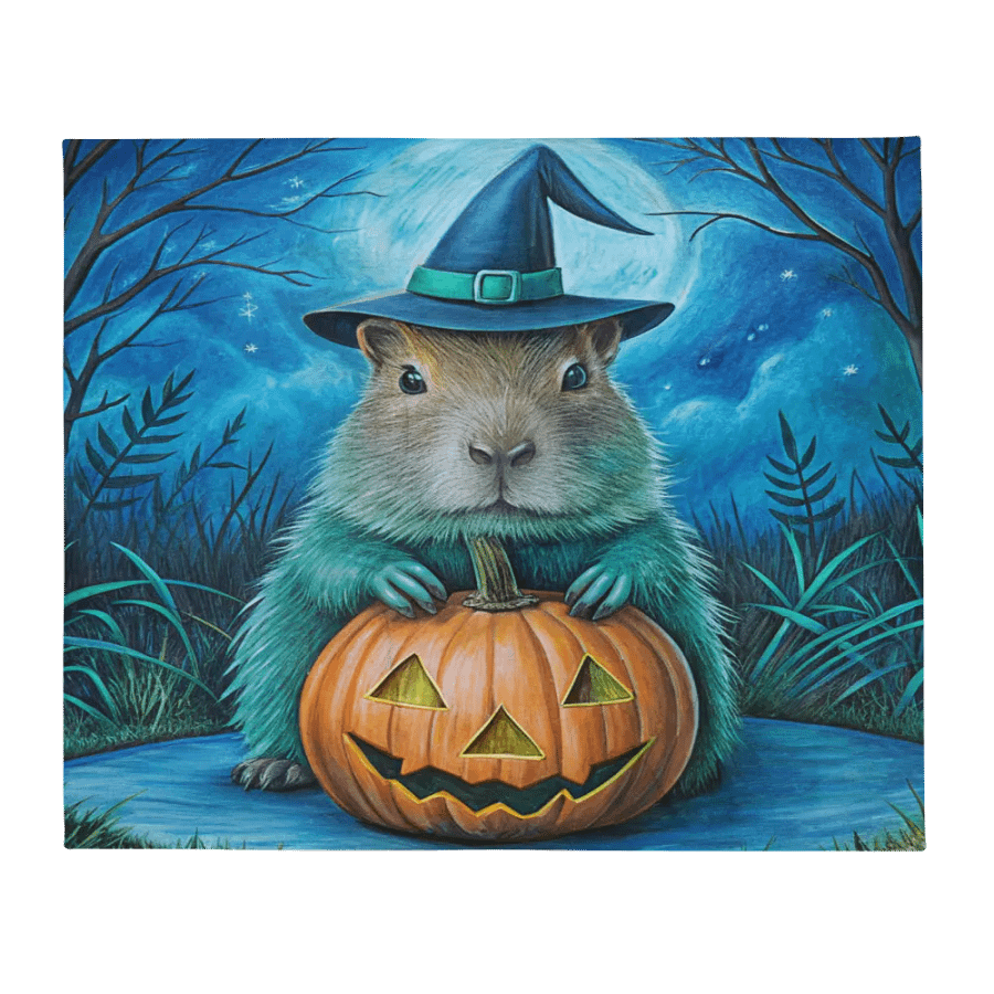 Cute Capybara Halloween Blanket product image (2)