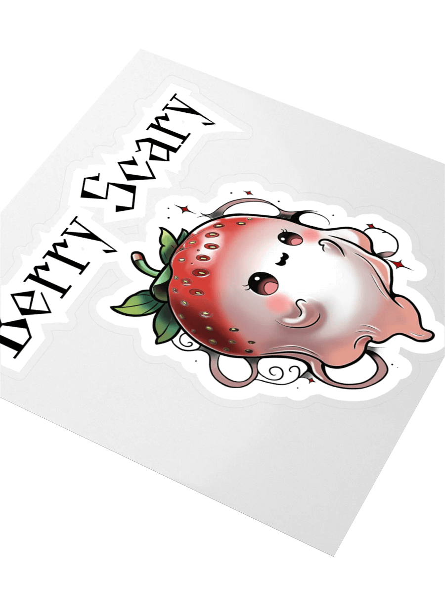 Berry Scary Kiss Cut Stickers - With Words product image (9)