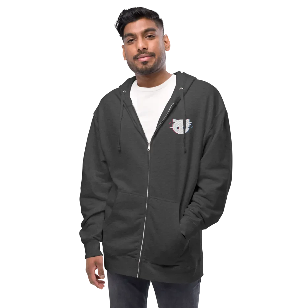 Land of Kittens Glitch Zip-up Hoodie product image (24)