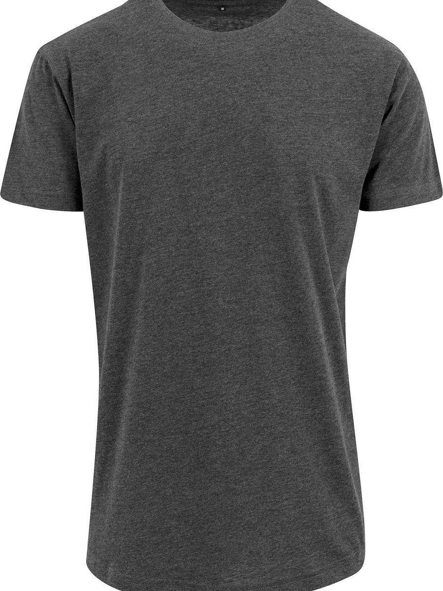 Men's Shaped Long Tee BY028 -Short Sleeve basic plain Cotton Casual T-Shirt product image (2)