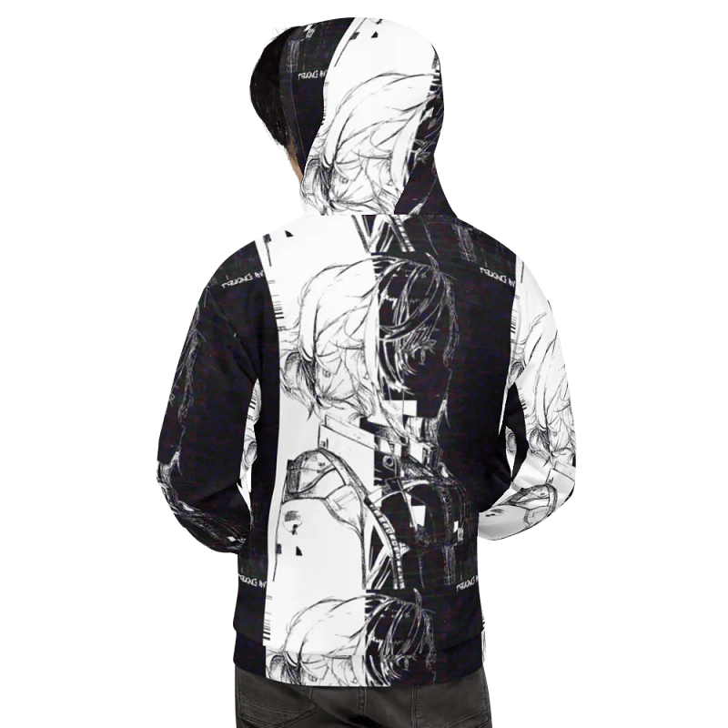 Tactical Military Glitch Anime Girl AOP Hoodie