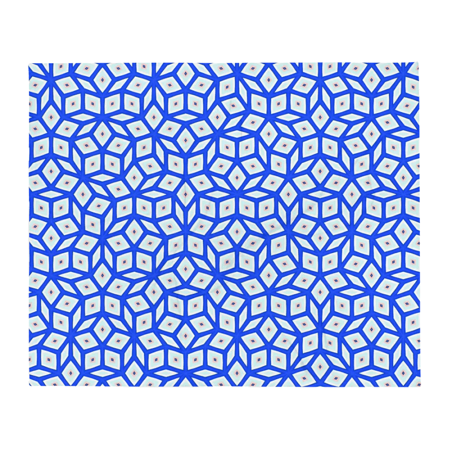Blue Octagonal Star Throw Blanket product image (3)