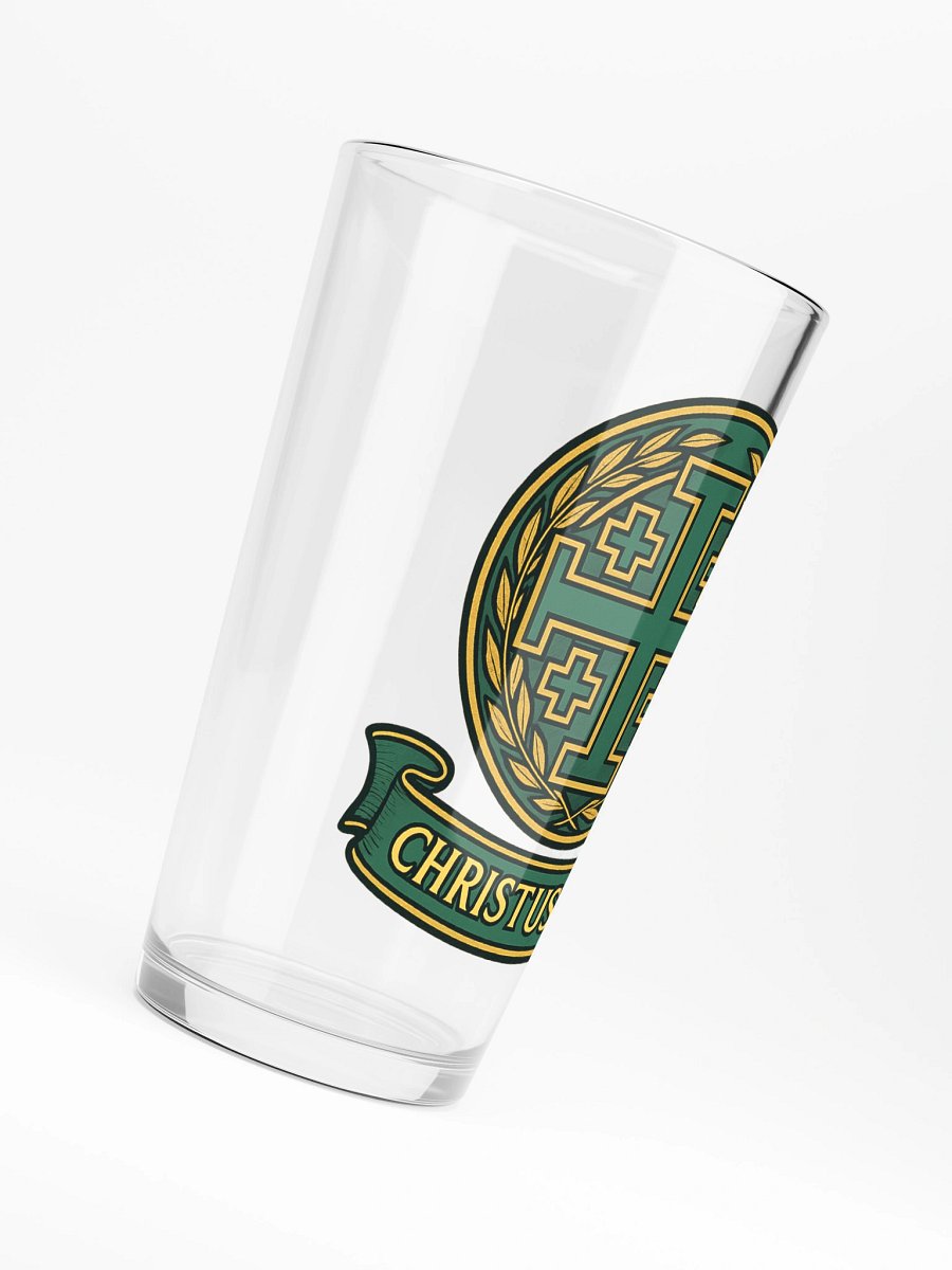 Jerusalem Cross Christus Rex Pint glass product image (6)