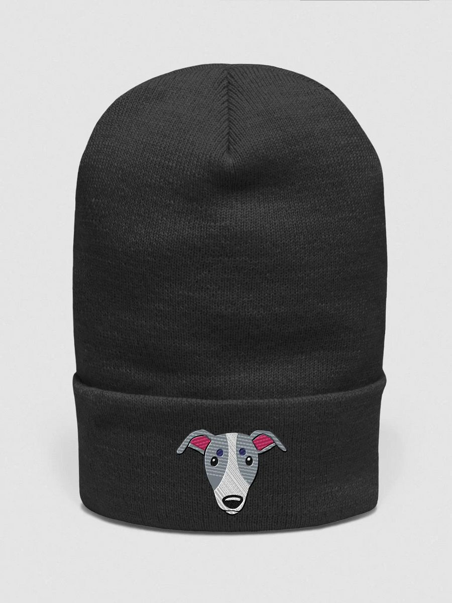 Whippet Dog Face Embroidered Beanie product image (3)