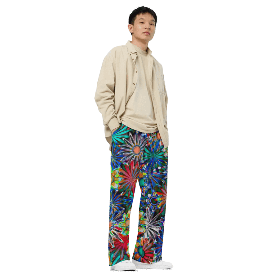 Tropical daisies Wideleg Pants product image (3)