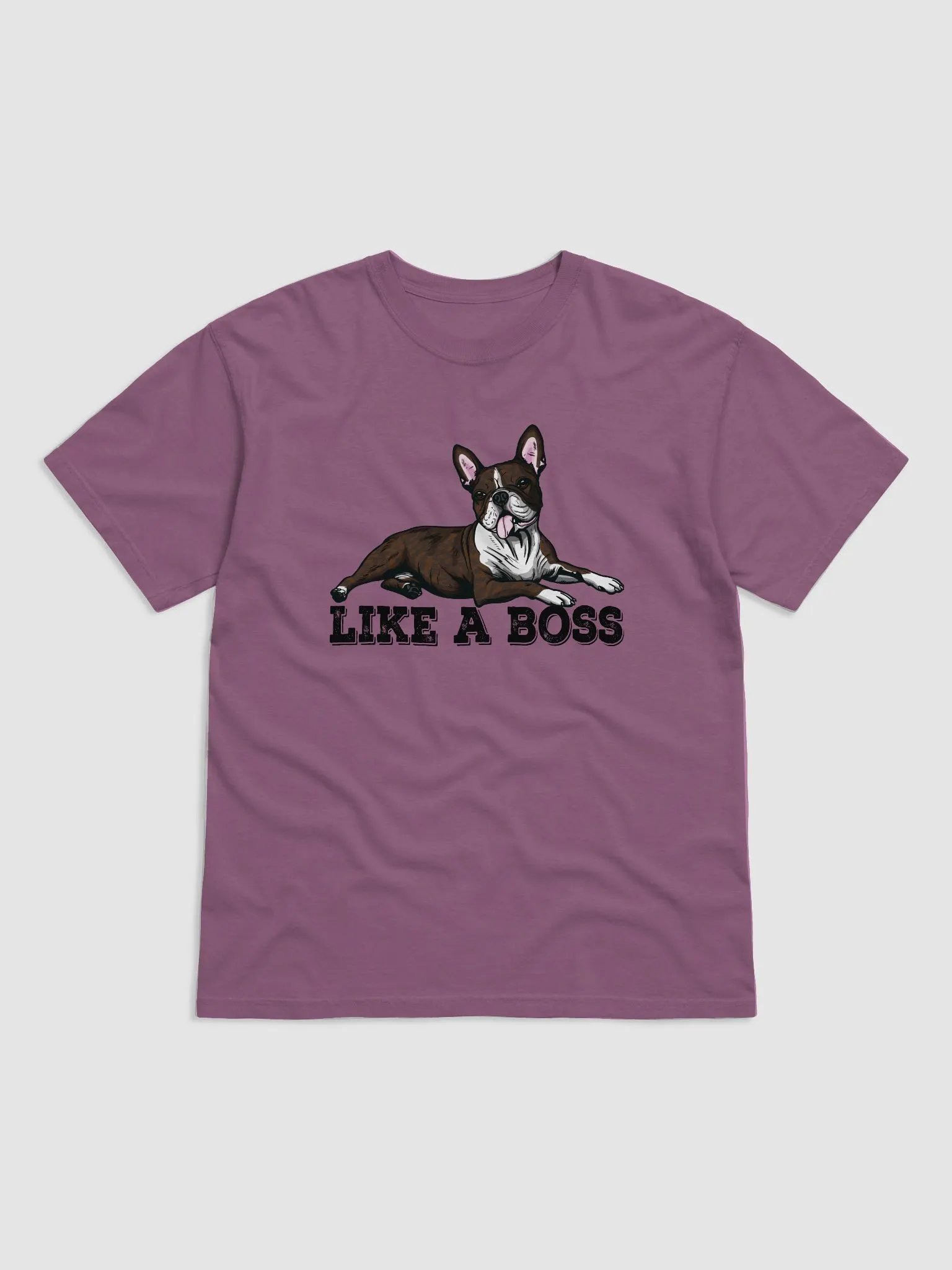 Like a Boss T-Shirt of a Boston Terrier (Brindle) | Funny T-Shirt for Bostie Paw-rents product image (9)