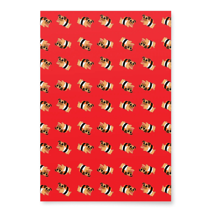 Sushi Pug Wrapping Paper product image (1)