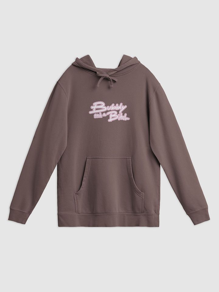 Bubbly and a B*tch (lined design, #E1B9CE) printed pigment hoodie product image (15)